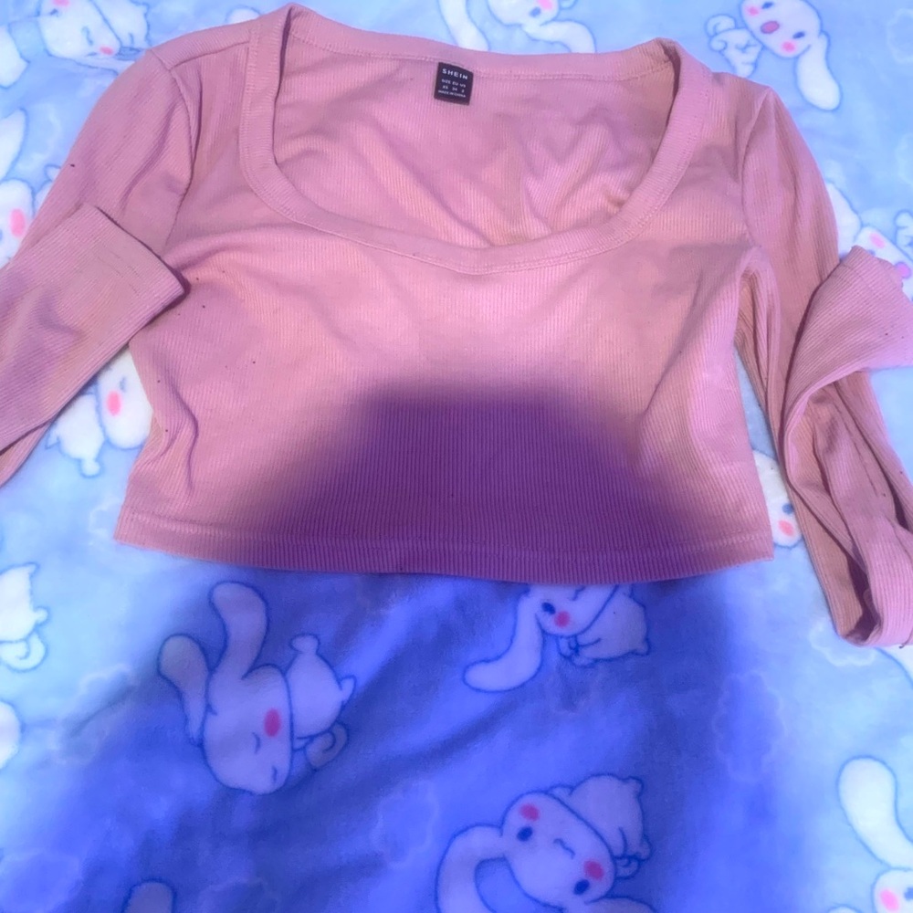 Shein long sleeve crop top